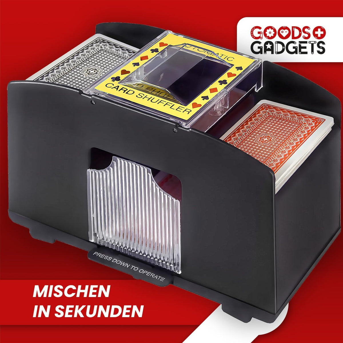 Automatischer Kartenmischer für bis zu 4 Decks – Elektrische Mischmaschine