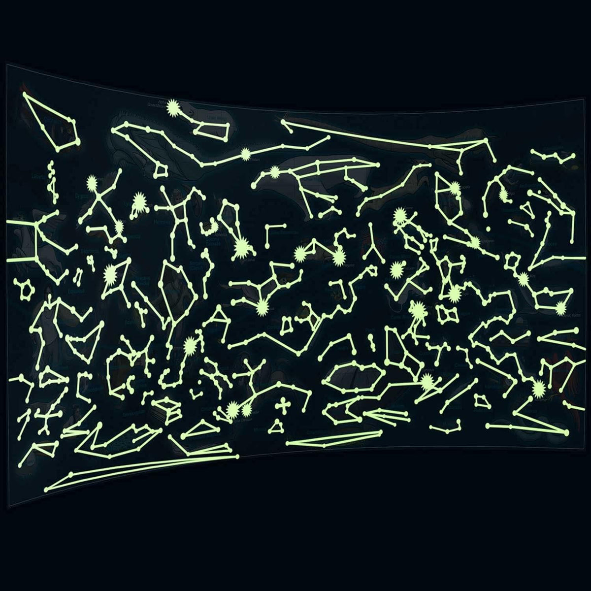 Leuchtendes Sternenhimmel Poster 100x44cm - XXL Wanddeko Kinderzimmer
