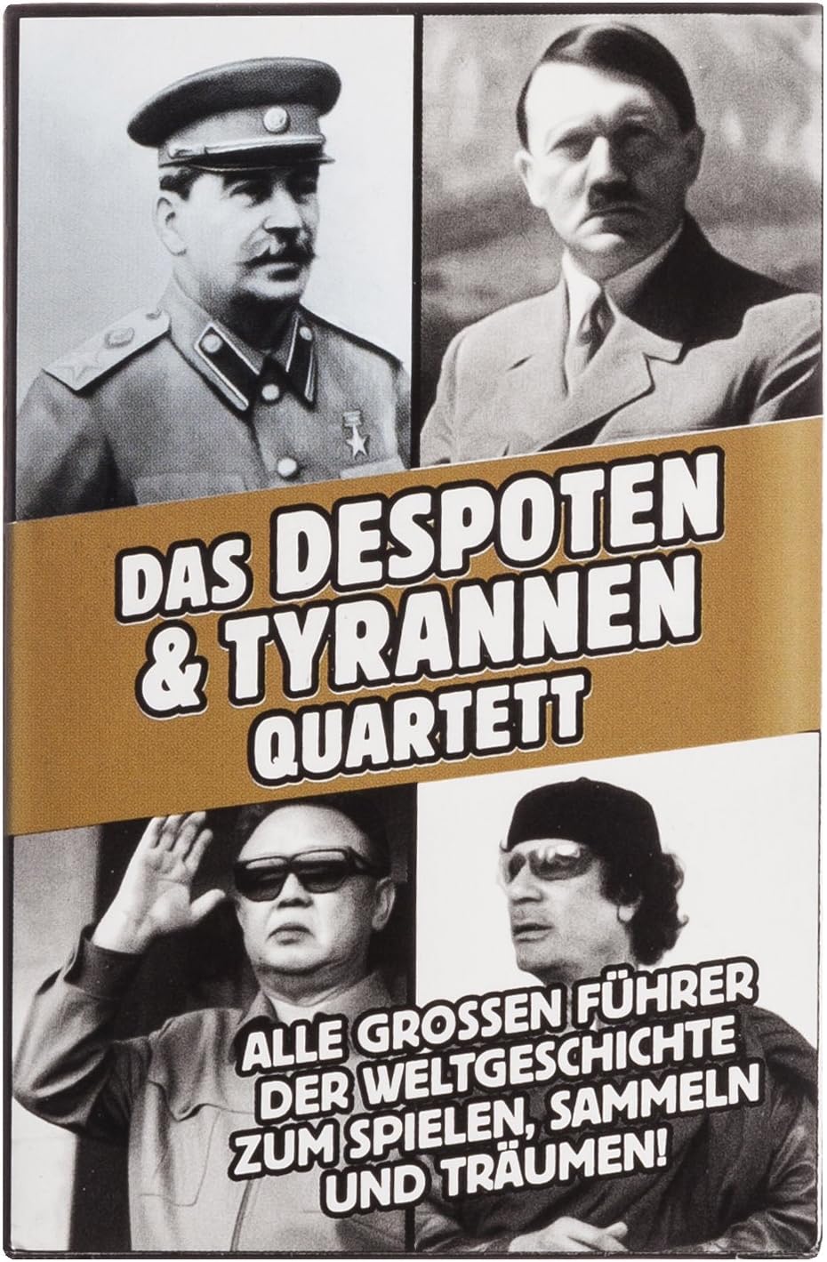 Diktatoren Quartett – Witziges Tyrannen Kartenspiel für Erwachsene #Variante_Brown Edition