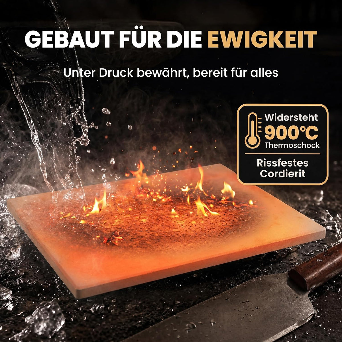 Pizzastein für Backofen & Gasgrill #Variante_Eckig