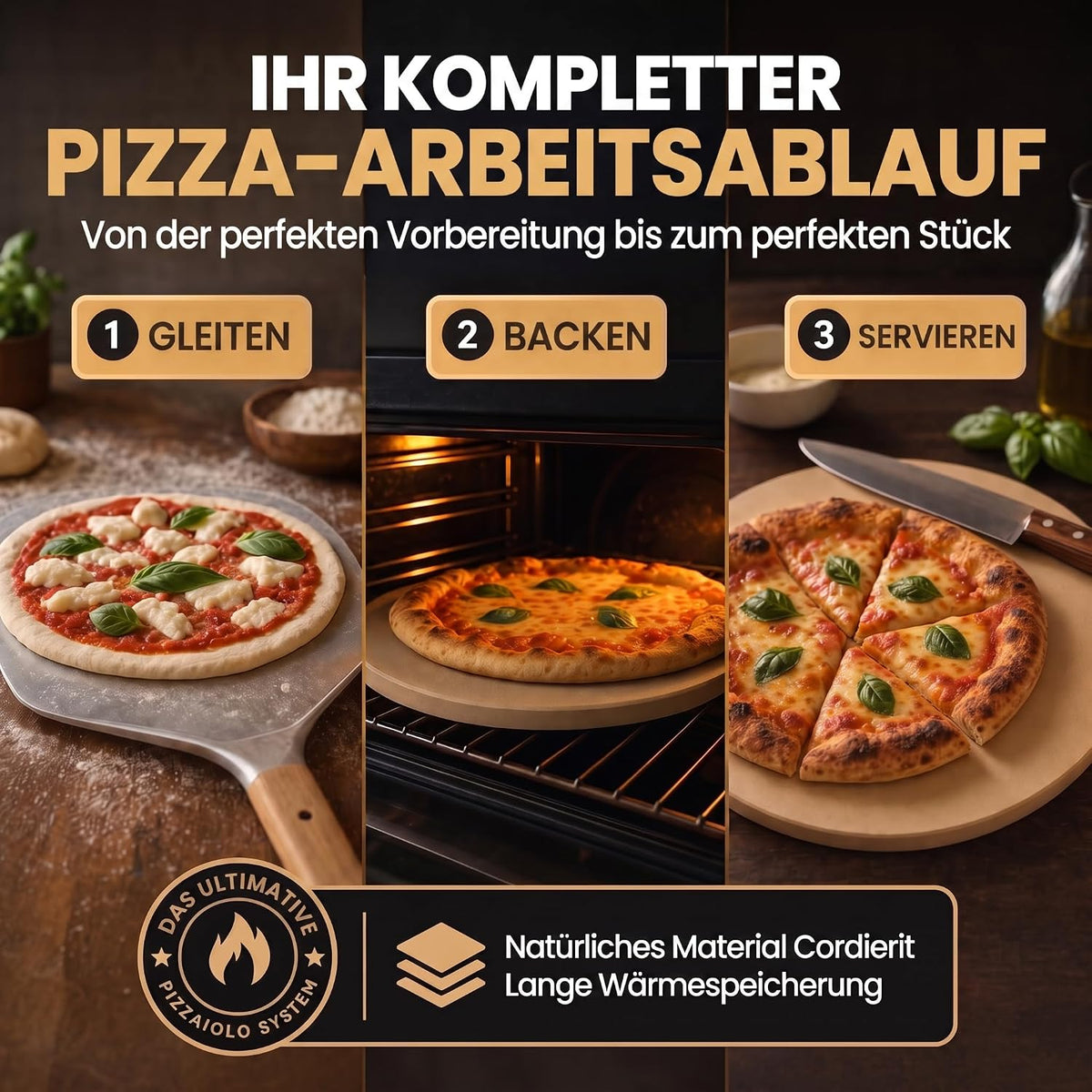 Pizzastein für Backofen & Gasgrill #Variante_Rund
