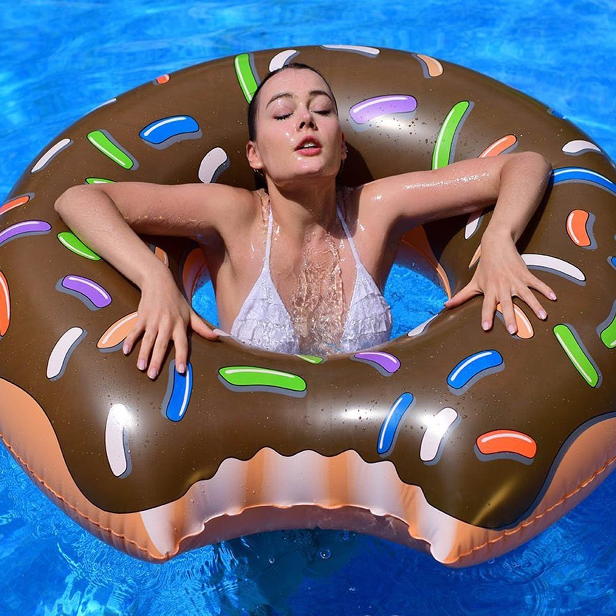 Brauner Donut-Schwimmring 120cm #Variante_Braun (120cm)