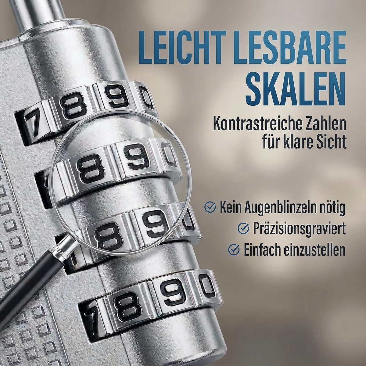 Zahlenschloss Vorhängeschloss mit 4-stelligem Code - Robust & Sicher #Anzahl_2
