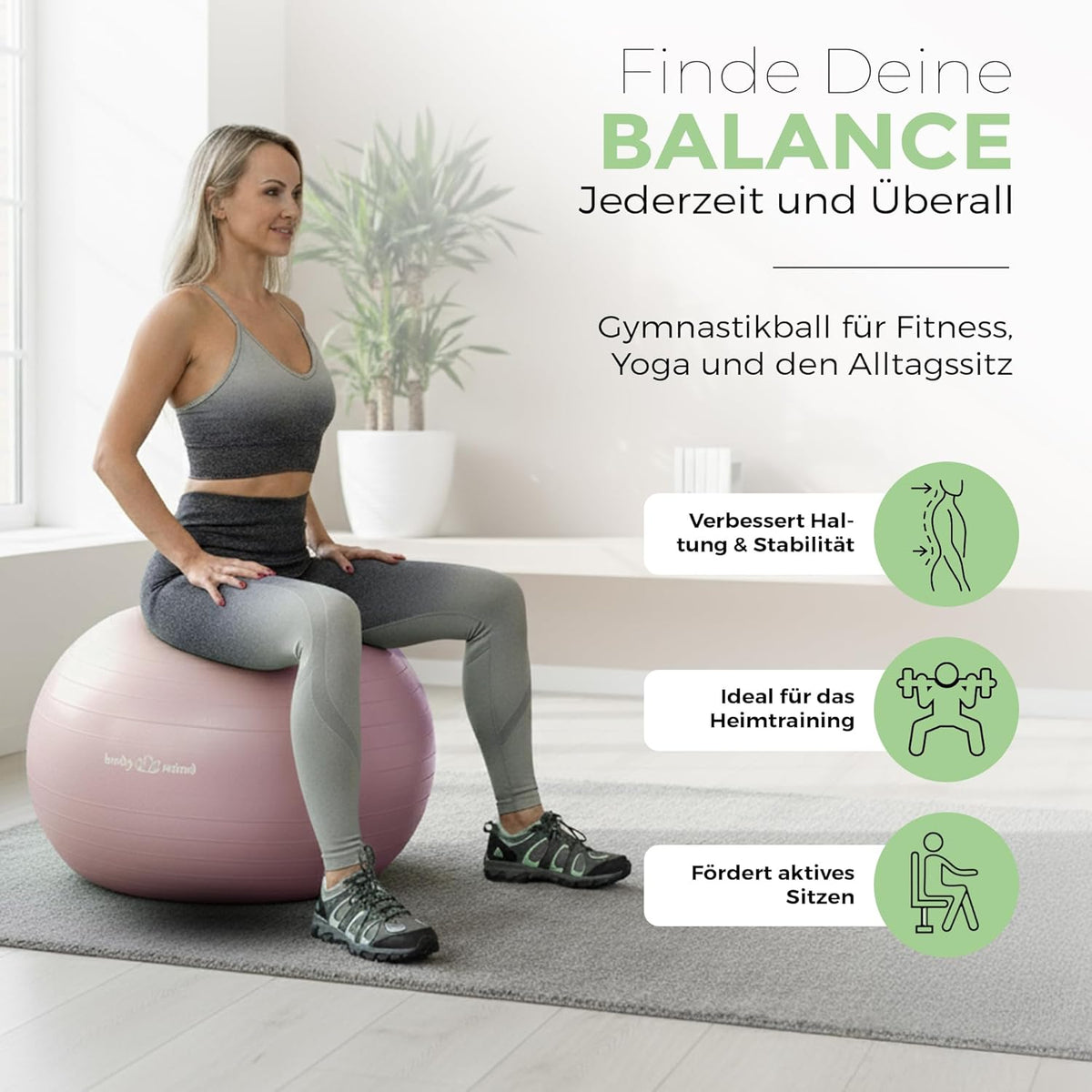 Body & Mind Gymnastikball Rose Detailbild #Farbe_Rose