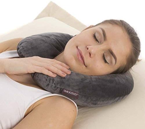 Smoothy Nackenkissen mit EPS-Perlen - Ergonomisches Reisekissen #Farbe_Grau