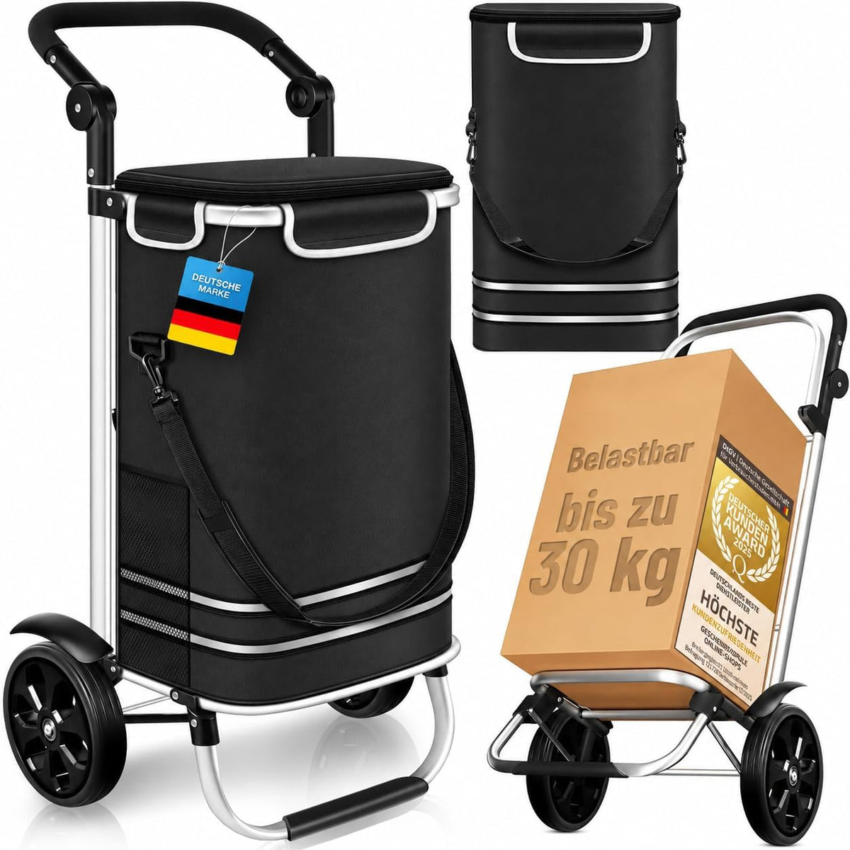 Dimono Einkaufstrolley – Schwarz #Farbe_Schwarz