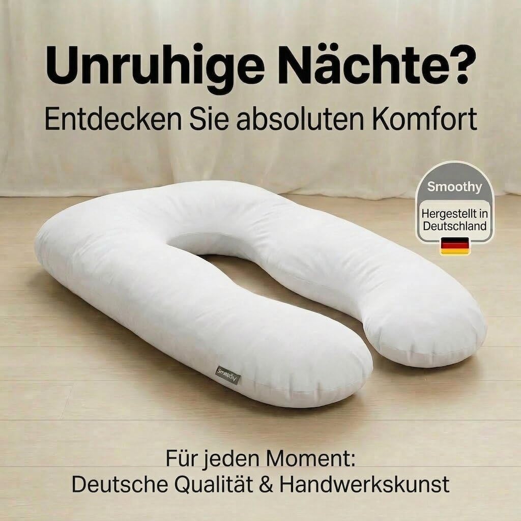 Schwangerschaftskissen & Seitenschläferkissen U-Form Stillkissen #Farbe_Weiß