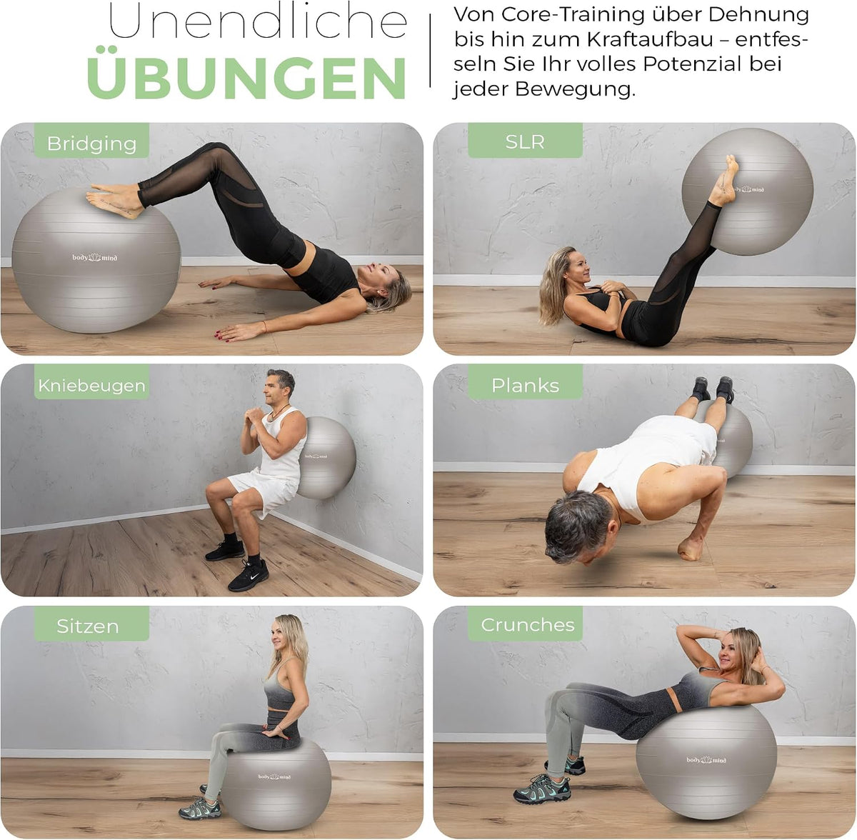 Body & Mind Gymnastikball Beige Detailbild #Farbe_Beige