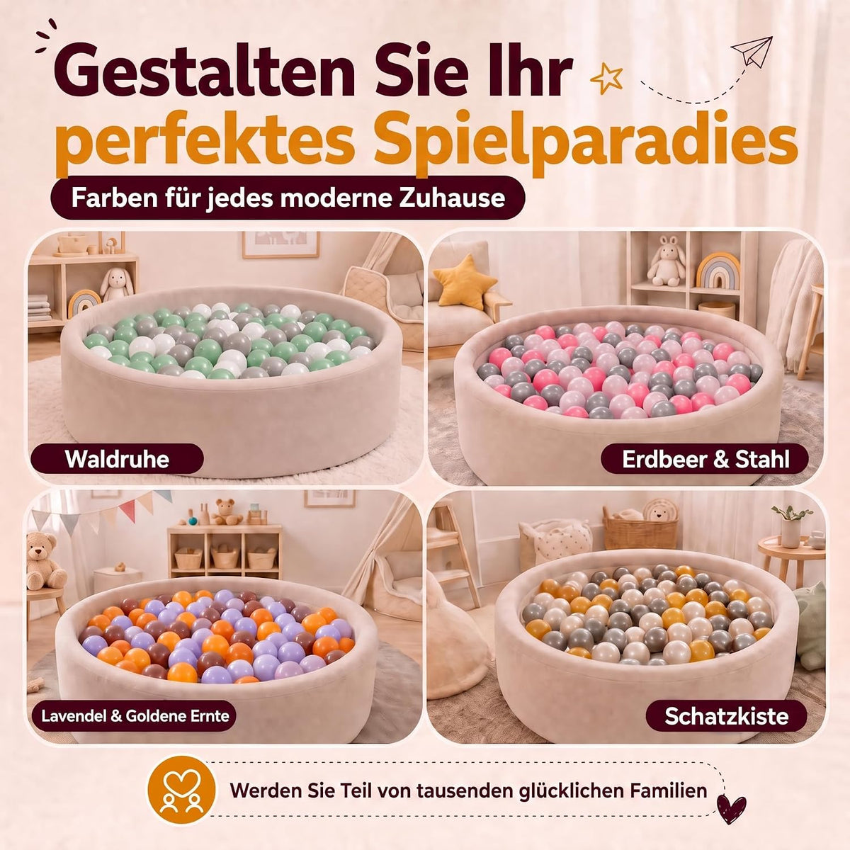 Bällebad-Bälle Rot/Orange/Violett #Farbe_Rot/Orange/Violett