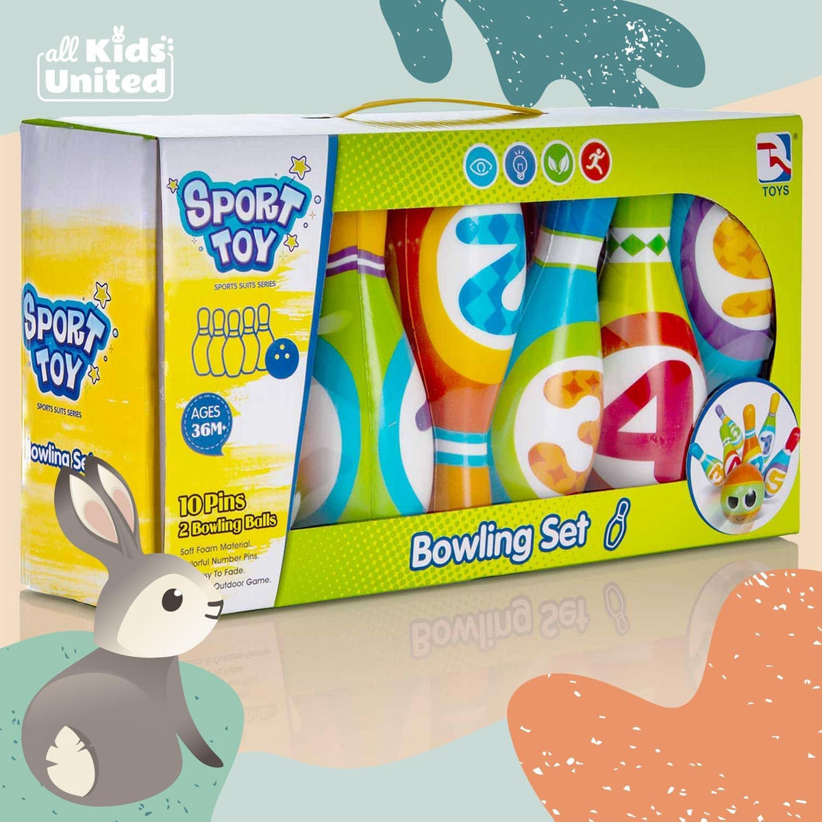 Bowling-Set Kinder 10er Set – Bild 7 #Variante_10er Set