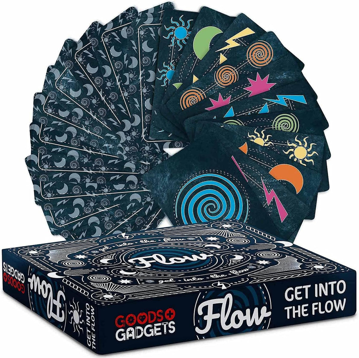 Flow Kartenspiel - Schnelles Party-Kartenspiel für 2-4 Personen