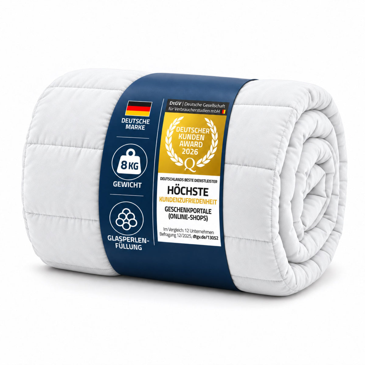 Schwerkraftdecke 8 kg – Weiß #Farbe_Weiß