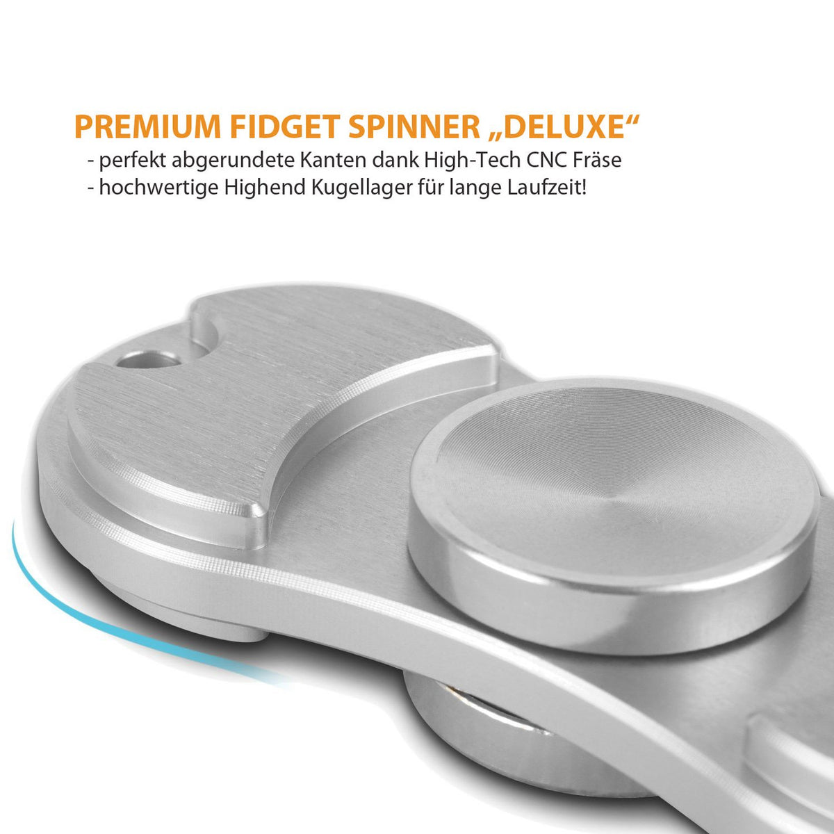 Luxus Fidget Spinner – Silber #Farbe_Silber