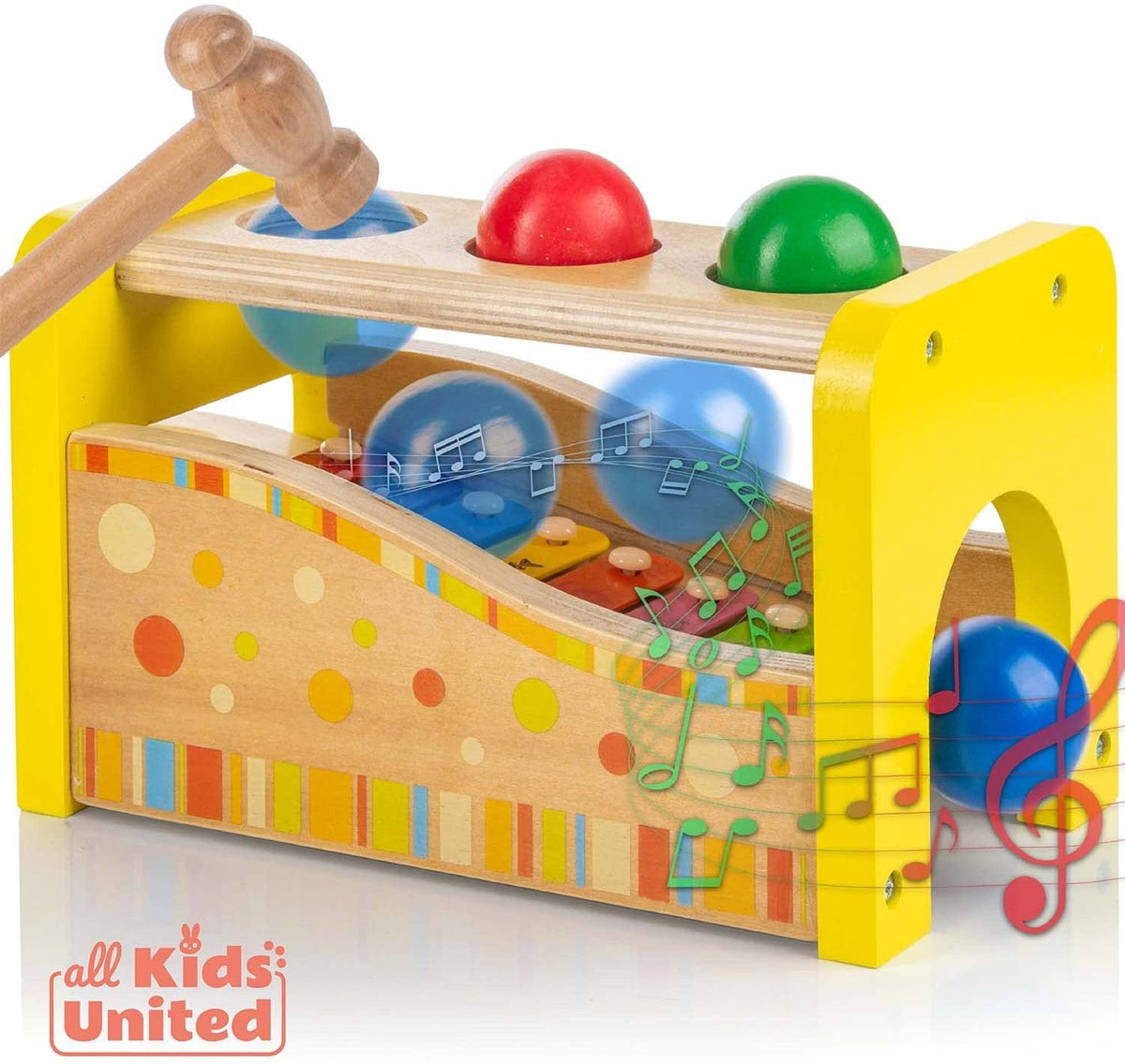 Sortierwürfel, Sortierspielzeug und Musikinstrument 3in1 Kinderspielzeug – Triff den Ball – SKU 78770541 – MAIN #Variante_Triff den Ball