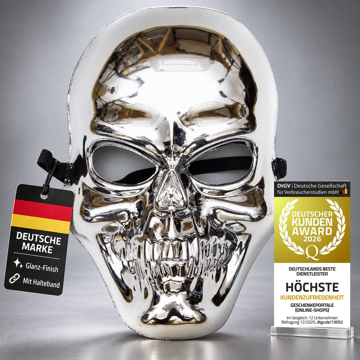 Skelettmaske Silber Hauptbild #Farbe_Silber