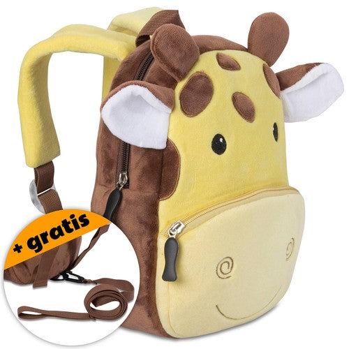 Kinderrucksack Giraffe – Originalansicht mit Sicherheitsleine #Variante_Giraffe