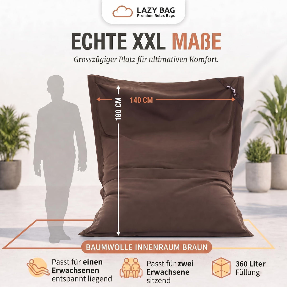 LazyBag Baumwolle Braun – Produktbild 5 #Variante_Braun