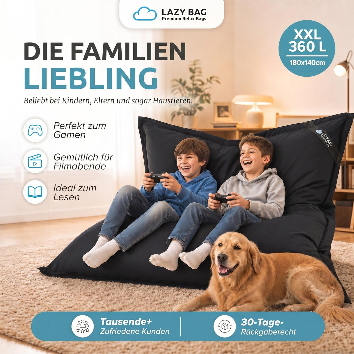 LazyBag Baumwolle Schwarz – Produktbild 7 #Variante_Schwarz