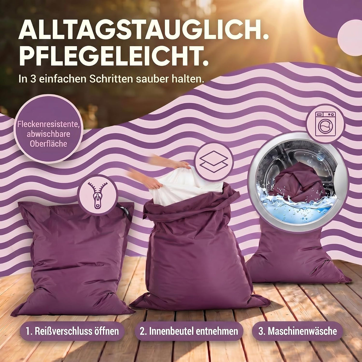 LazyBag XXL – archivierte doppelte Aufnahme (Violett) #Farbe_Archiv
