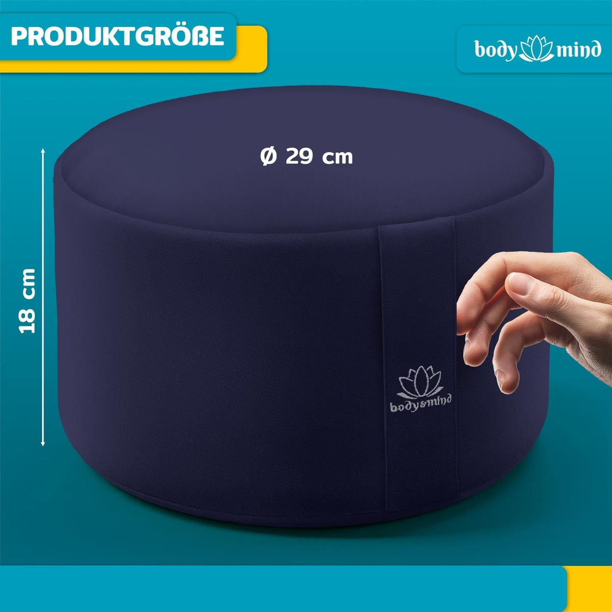 Yoga Meditationskissen - Ergonomisches Bodenkissen zur Entspannung #Farbe_Blau