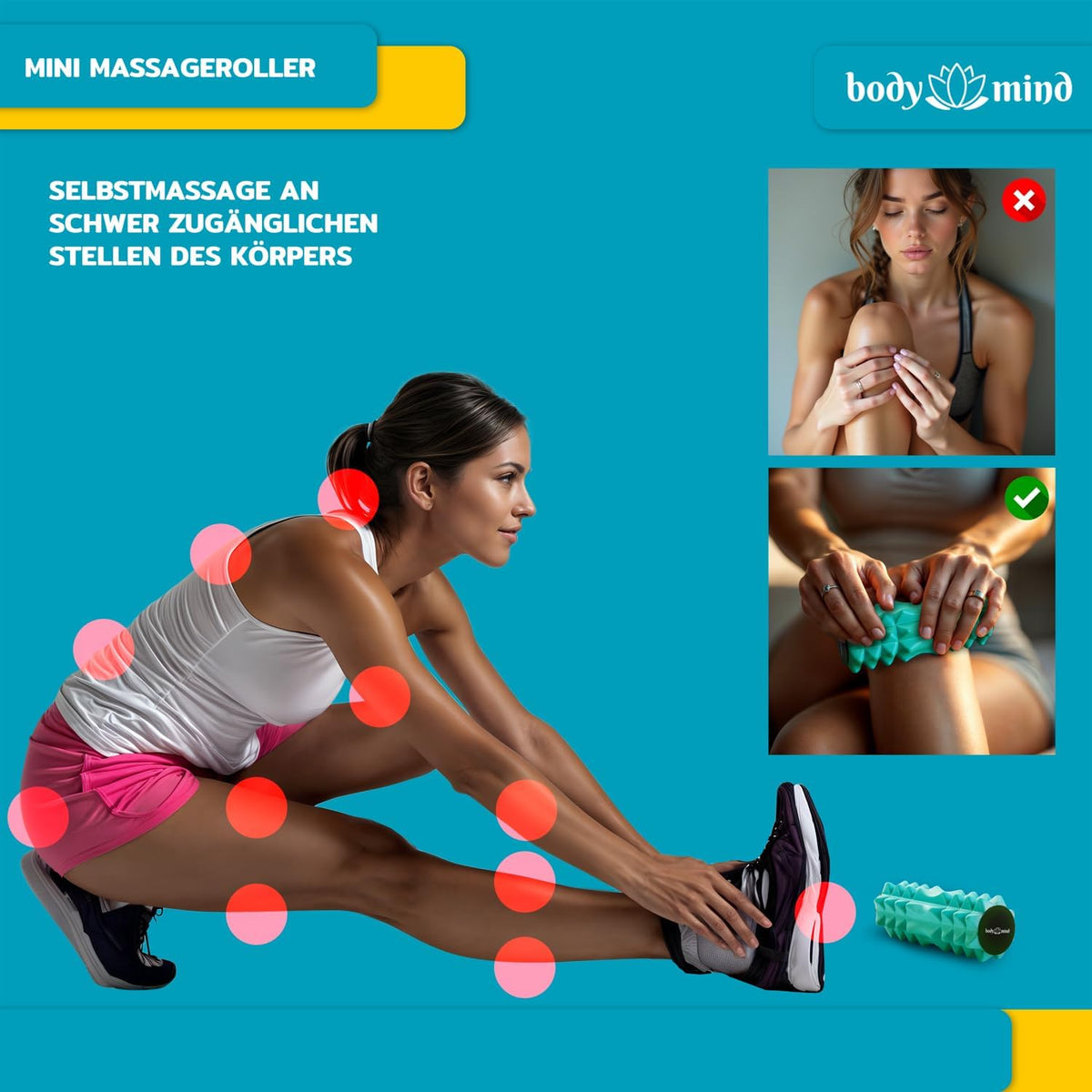 Body & Mind Mini-Faszienrolle – Grün #Farbe_Grün