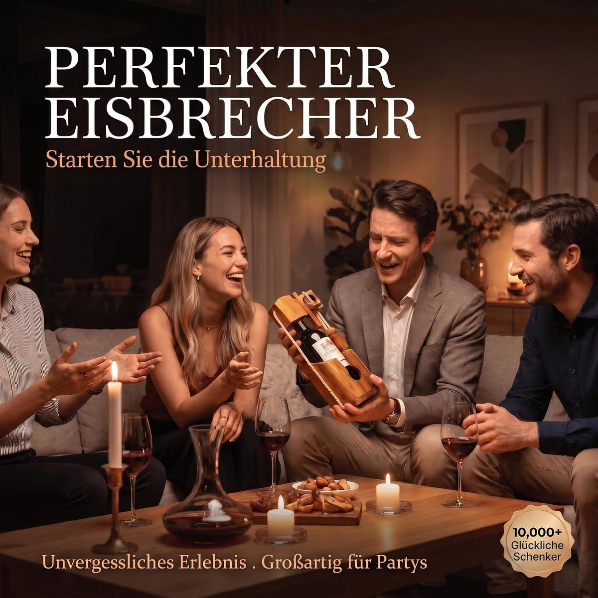 Flaschenpuzzle Holz - Flaschen-Tresor Geduldsspiel Geschenkk