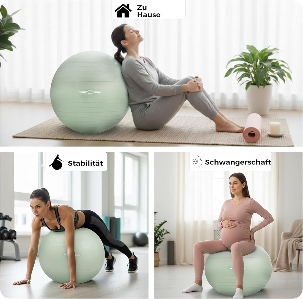 Body & Mind Gymnastikball Grün Detailbild #Farbe_Grün