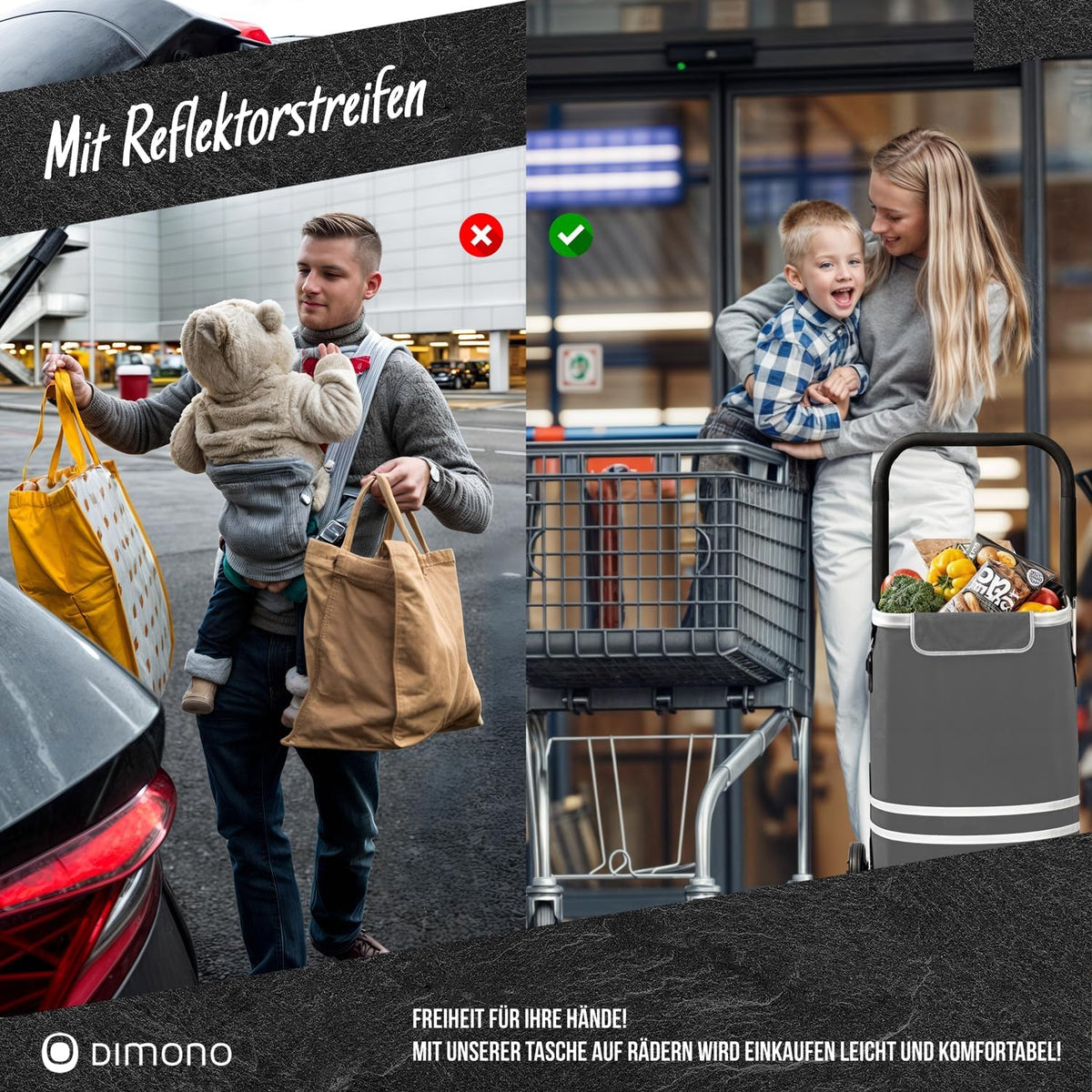 Dimono Einkaufstrolley – Grau #Farbe_Grau