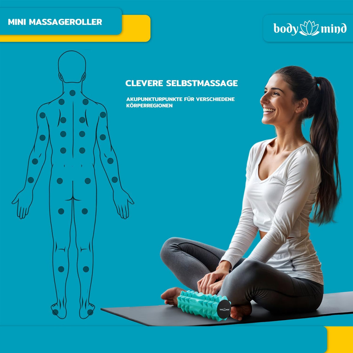 Body & Mind Mini-Faszienrolle – Grün #Farbe_Grün