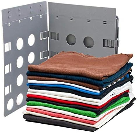 Flip&Fold Wäschefaltbrett - Profi Falthilfe für T-Shirts & Hemden #Variante_Grau