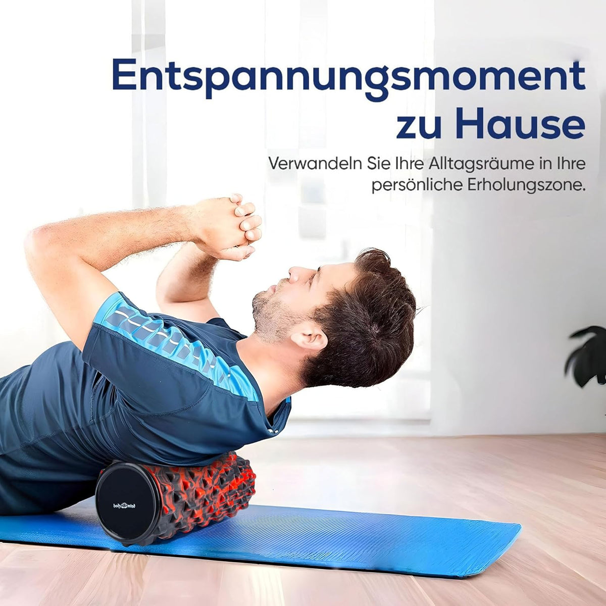 Body & Mind Faszienrolle – Massage-Rolle für Faszientraining #Farbe_Schwarz-Rot