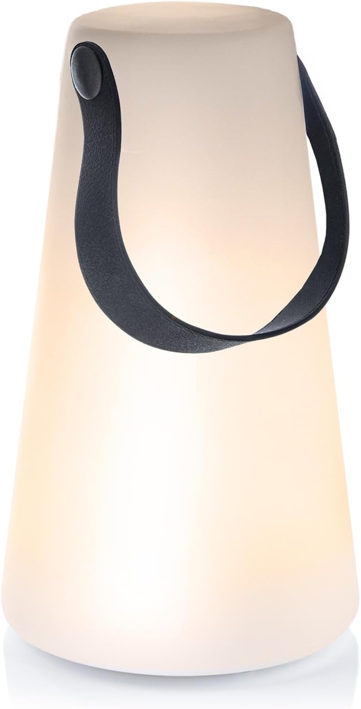 LED Outdoor Lampe mit Akku - Wasserfeste Tisch- & Hängeleuchte #Variante_Lampe mit Aufhänger