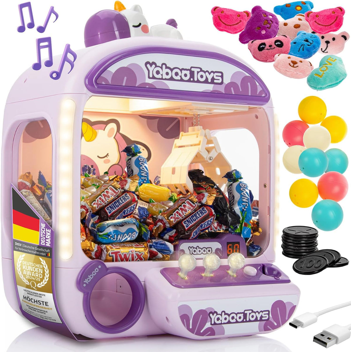 Deluxe Süßigkeiten Greifautomat - Candy Grabber Supreme #Variante_Einhorn