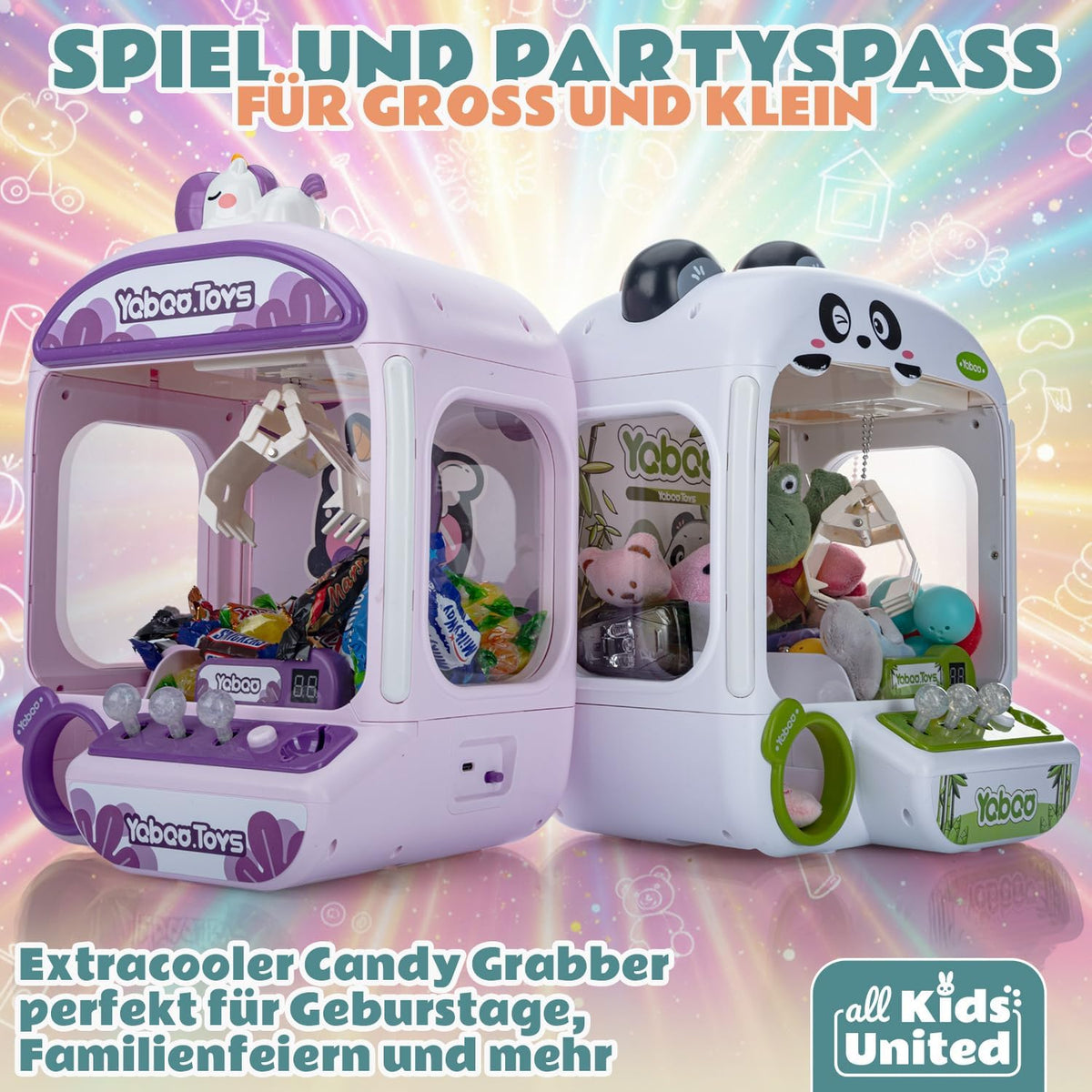 Deluxe Süßigkeiten Greifautomat - Candy Grabber Supreme #Variante_Panda