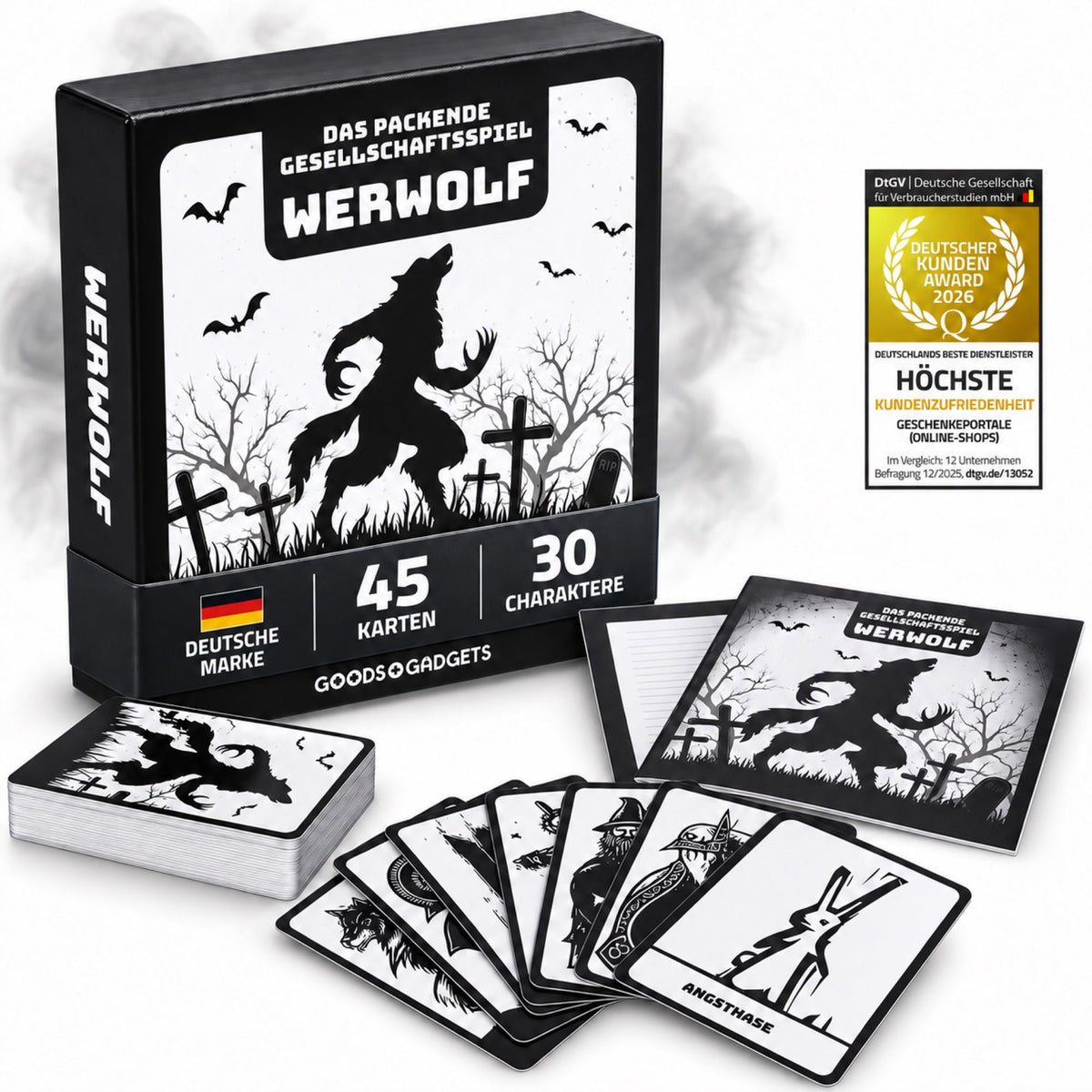 Werwolf Deluxe Edition - Gesellschaftsspiel für große Gruppen