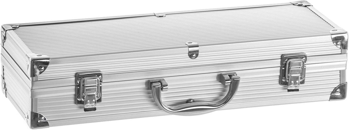 Dimono Grillbesteck-Set 5-teilig im edlen Aluminium-Kofferr