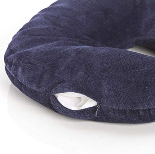 Smoothy Nackenkissen mit EPS-Perlen - Ergonomisches Reisekissen #Farbe_Blau