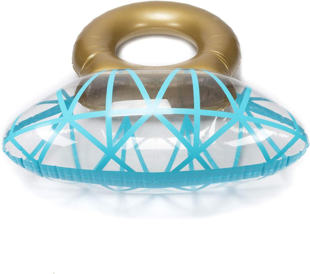 Aufblasbare Diamantring-Badeinsel XXL – Luxus Pool-Luftmatratze
