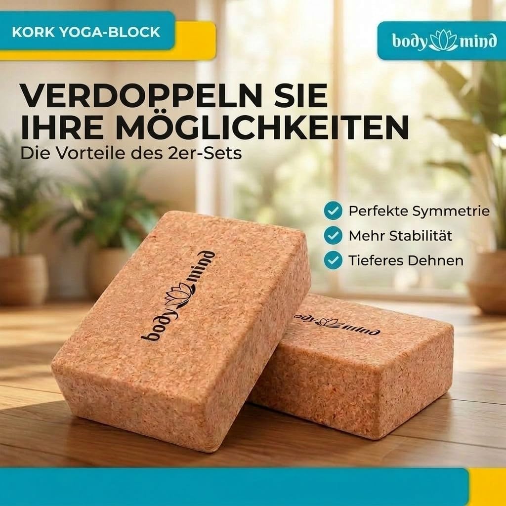Zwei Yoga-Blöcke aus Kork – Vorteile #Variante_2er Set