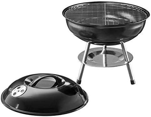 Micro BBQ Kugelgrill - Kompakter Holzkohle-Reisegrill für Camping #Farbe_Schwarz