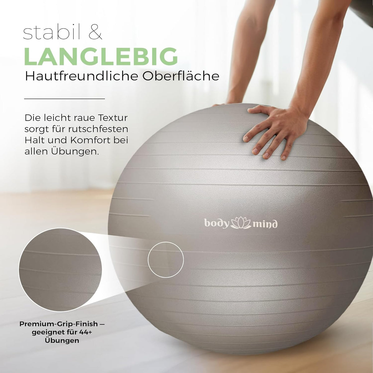 Body & Mind Gymnastikball Beige Detailbild #Farbe_Beige