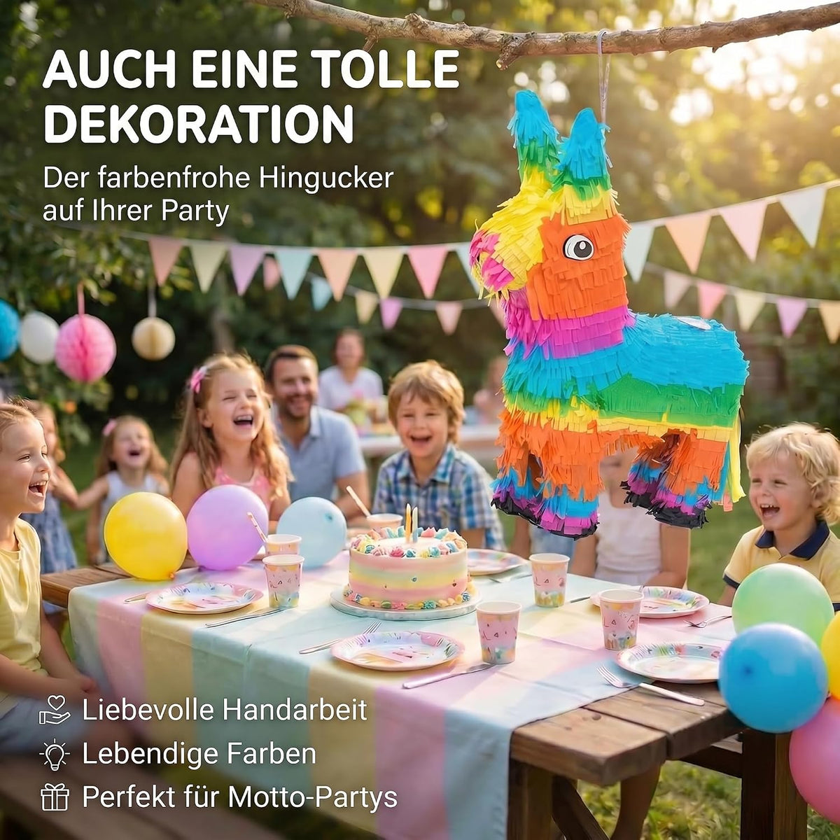 Esel Pinata zum Befüllen – Party-Spaß & Geburtstags-Deko