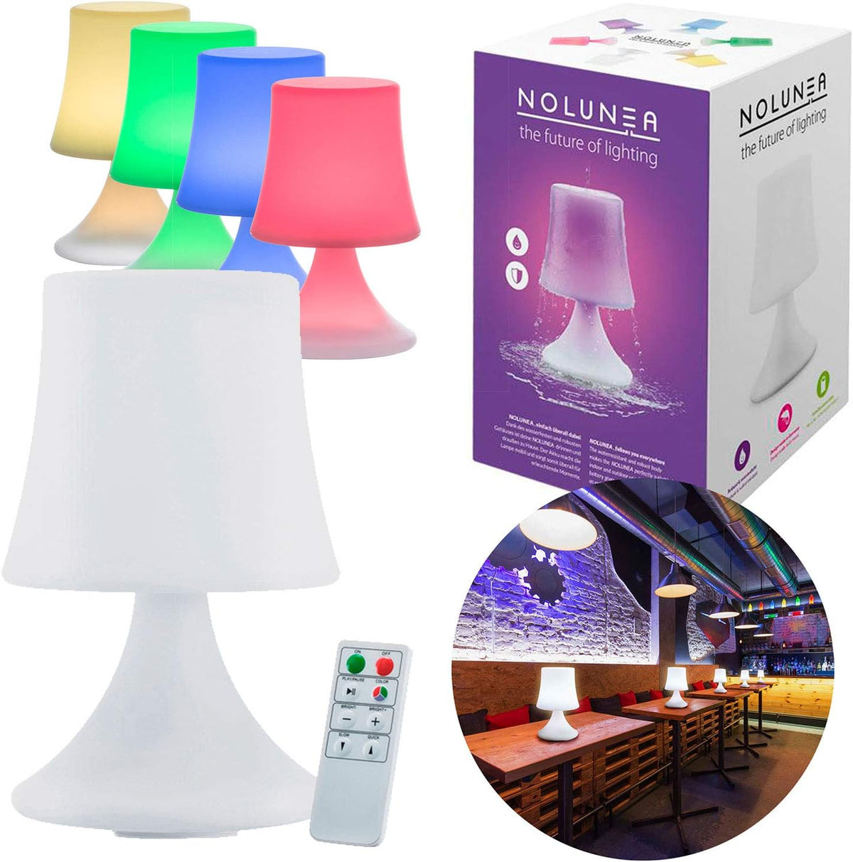 LED Outdoor Lampe mit Akku - Wasserfeste Tisch- & Hängeleuchte #Variante_Tischlampe