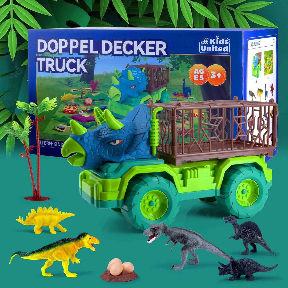 Dino Spiel-Set mit Spielmatte & Box - Robustes Kinder-Geschenk #Variante_Truck