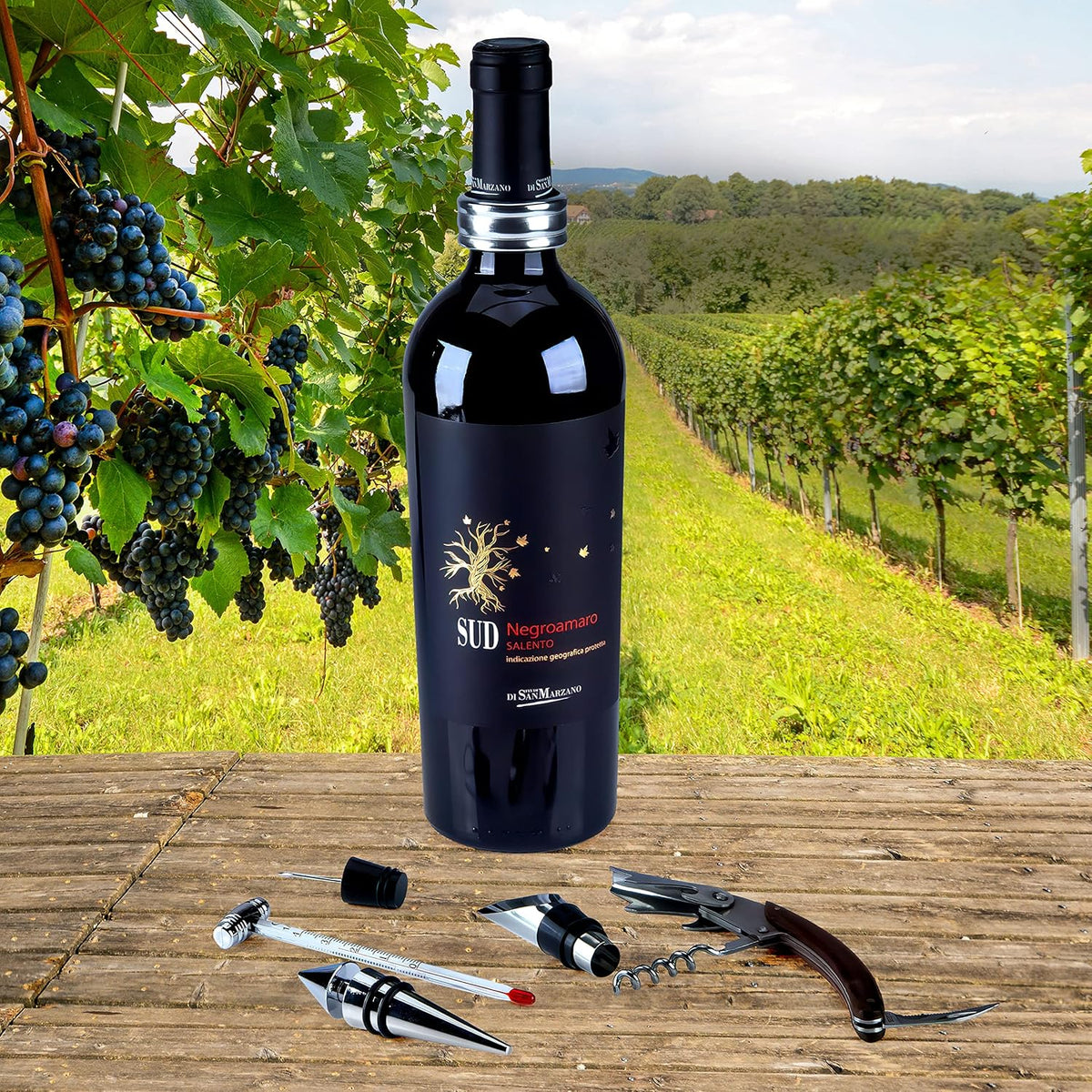 Edles Wein Sommelier-Set in Holzbox - Das perfekte Geschenkset