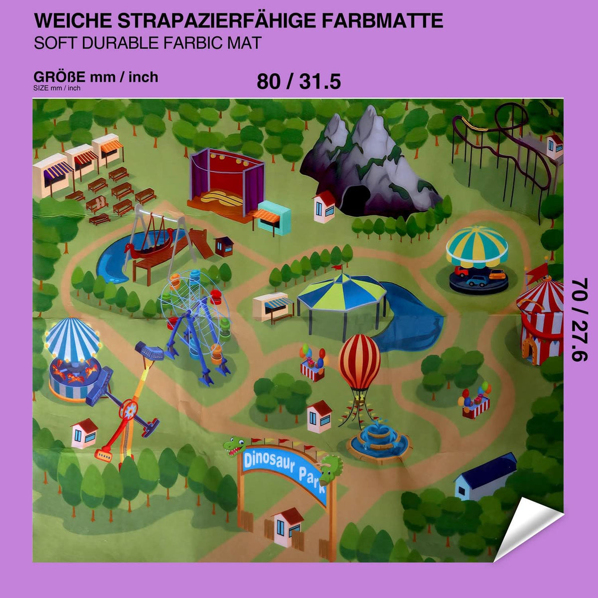 Dino Spiel-Set mit Spielmatte & Box - Robustes Kinder-Geschenk #Variante_Spielzeugbox