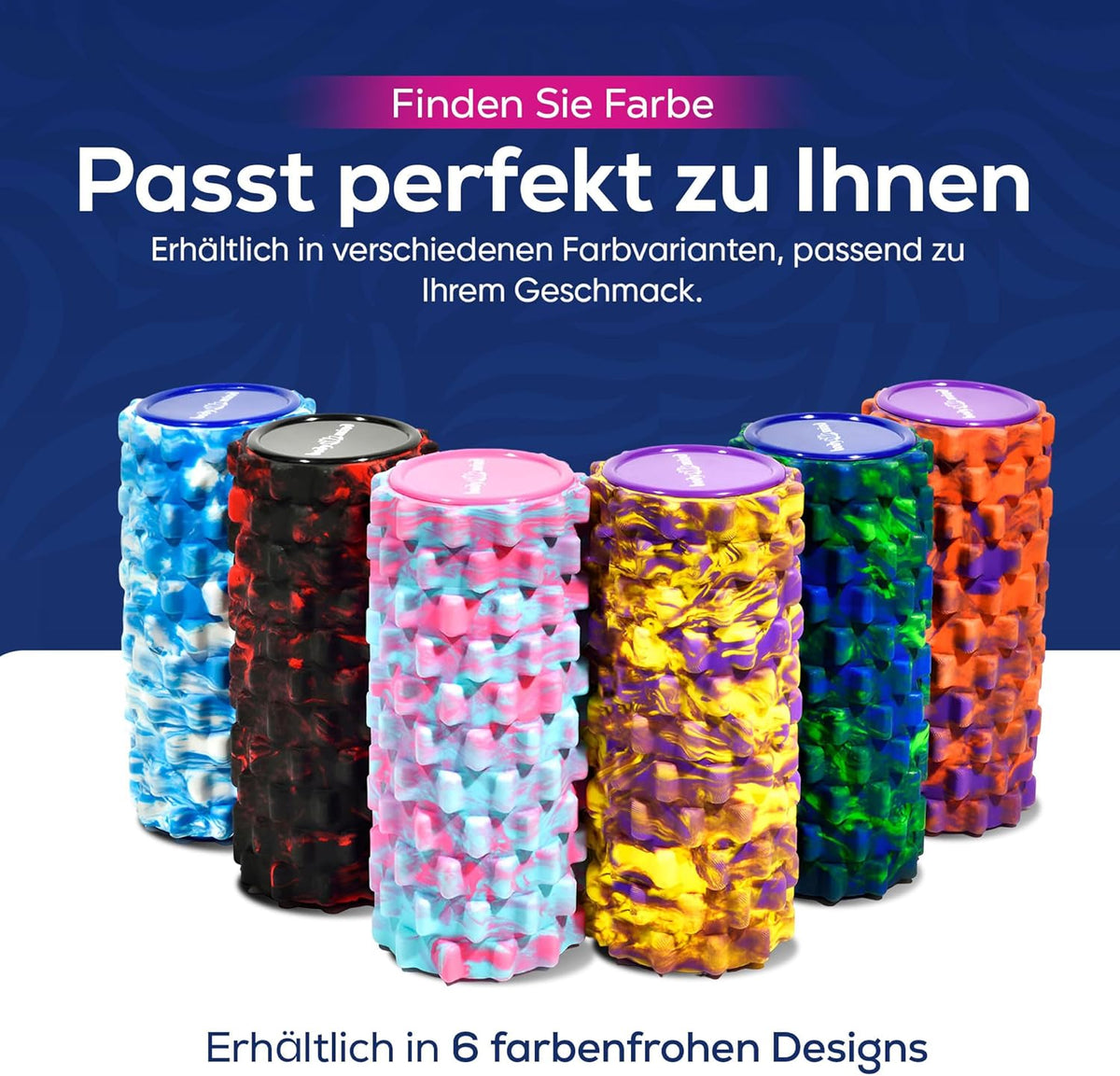 Body & Mind Faszienrolle – Massage-Rolle für Faszientraining #Farbe_Orange-Lila