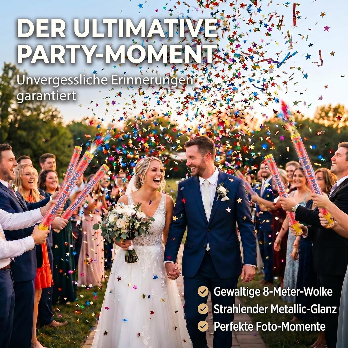 10x Konfettikanone XXL 100 cm – Bunte Sterne Party Popper #Anzahl_5