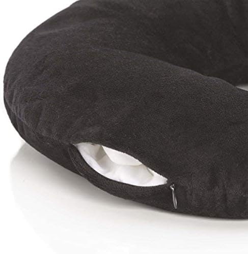 Smoothy Nackenkissen mit EPS-Perlen - Ergonomisches Reisekissen #Farbe_Schwarz