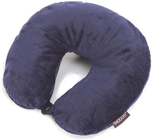Smoothy Nackenkissen mit EPS-Perlen - Ergonomisches Reisekissen #Farbe_Blau